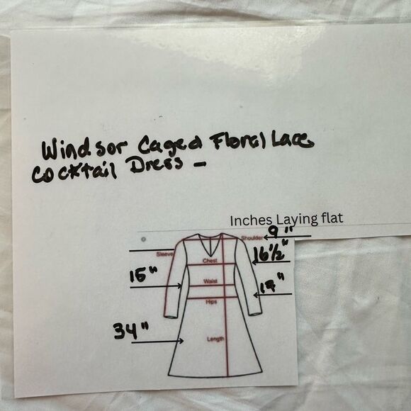 Windsor Sexy Black Lace Cutout Lace Dress 8/10 - Picture 5 of 5